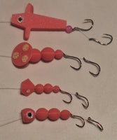 Pink glow kokanee and Trout lures