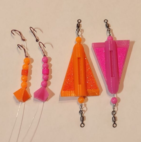 Neon brights Rocket flashers & kokanee Trout  spinners