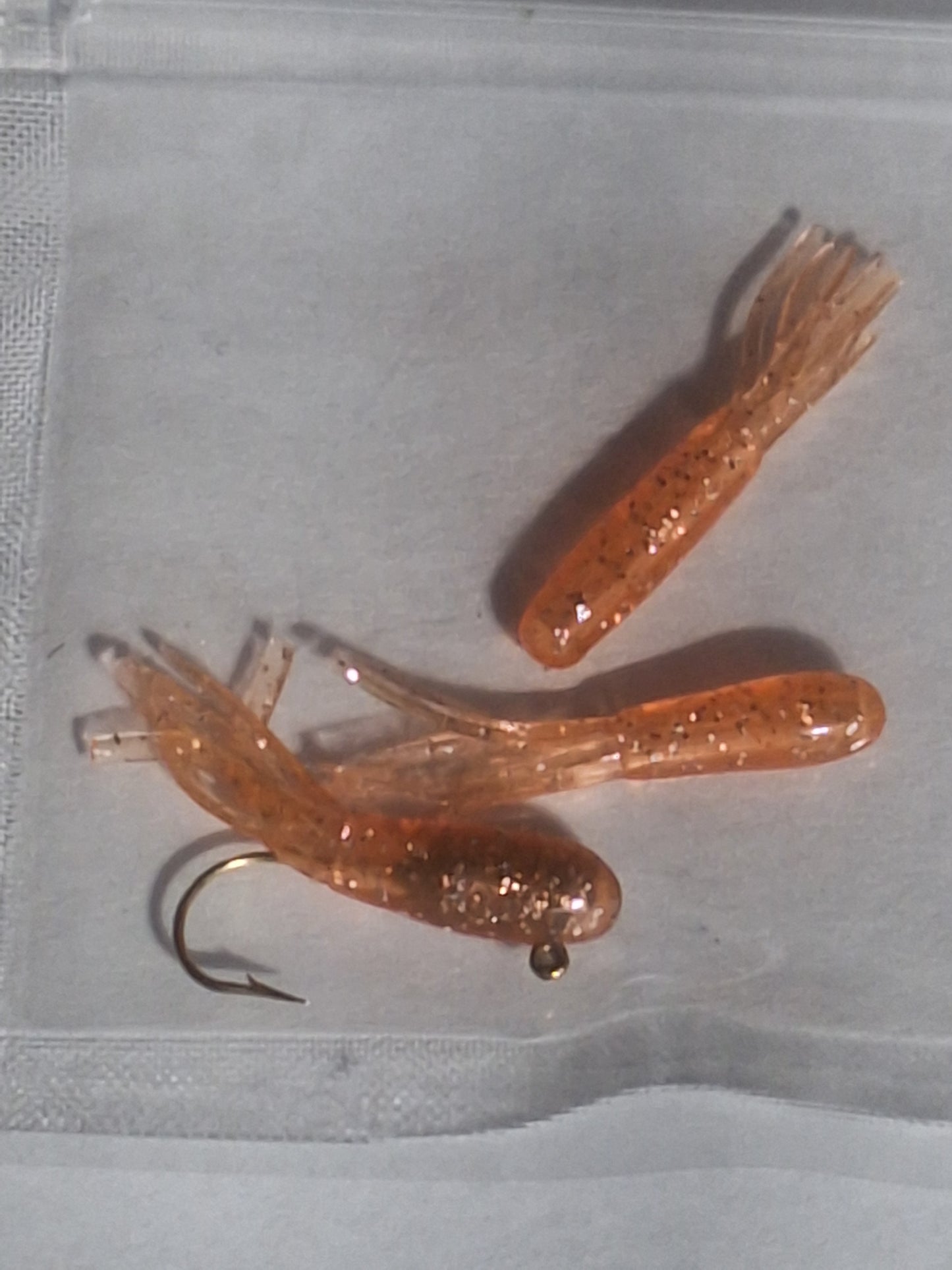 Orange sparkle Trout crappie tubes