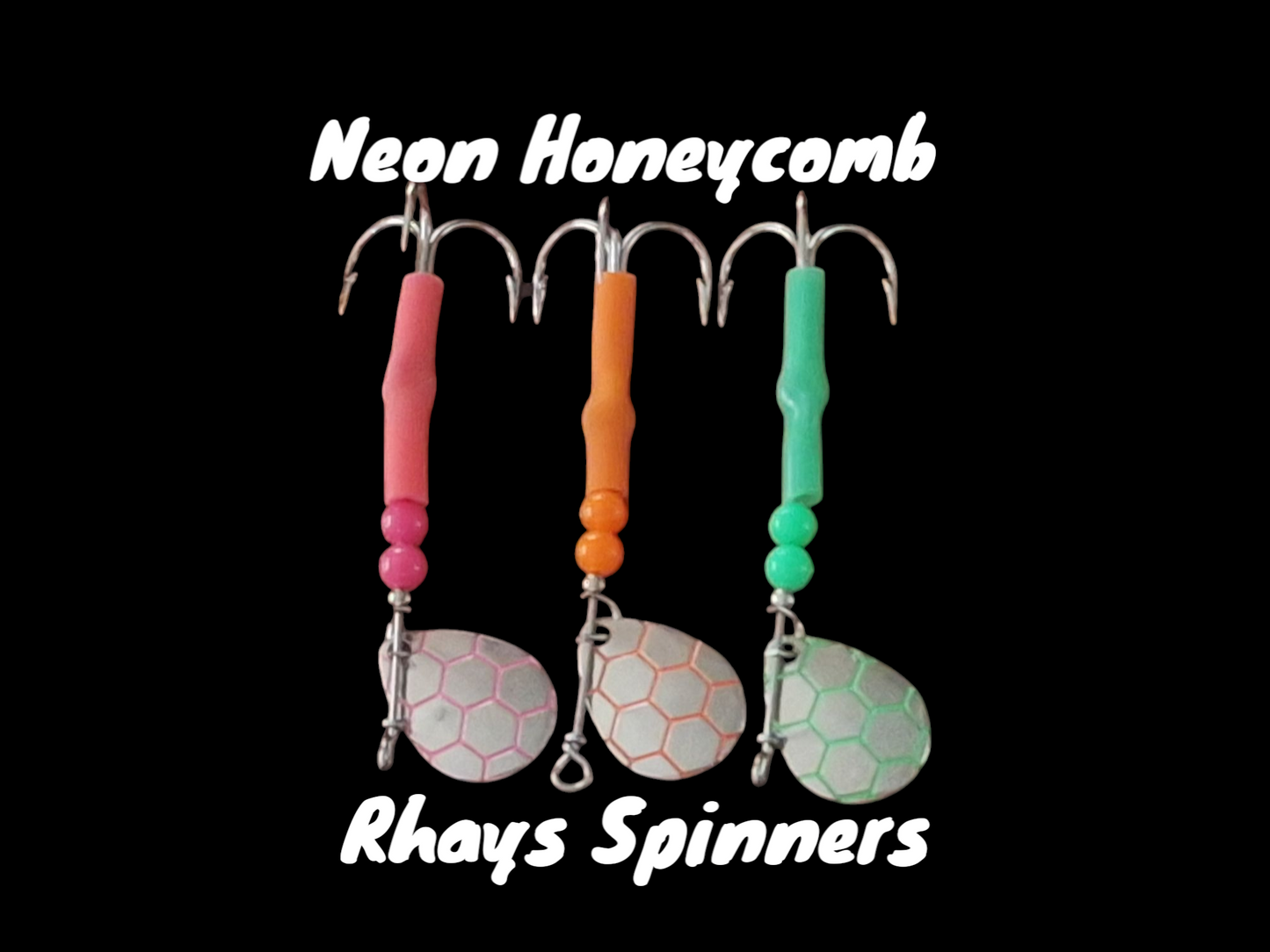 Neon Honeycomb Salmon Spinners 